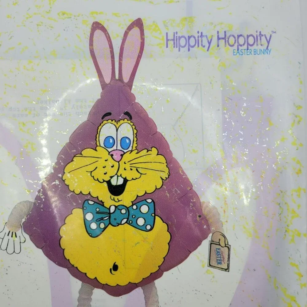 AirWalkers Balloon Buddies Easter Bunny‎ Rabbit Hippity Hoppity Vtg Purple Party